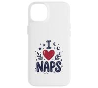 Custodia per iPhone 14 Plus Cute I heart Naps design for Moms, Sleepy Girl Funny Mom