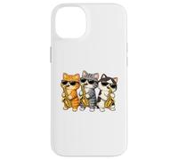 Custodia per iPhone 14 Plus Cute Kawaii Kitten Saxophone Trio Music Lovers