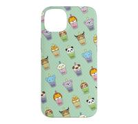Custodia per iPhone 14 Plus Cute Womens Kids Girls Kawaii Bubble Boba Tea Animals