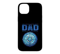 Custodia per iPhone 14 Plus Dad The Man Myth Legend Cool Nautical Compass Festa del papà