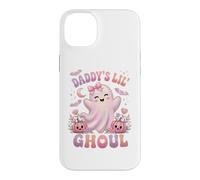 Custodia per iPhone 14 Plus Daddy's Lil' Ghoul Funny Pastel Pink Ghost Halloween Graphic