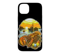 Custodia per iPhone 14 Plus Dawn Harbor Boat Silhouette Art