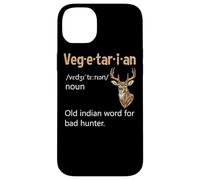 Custodia per iPhone 14 Plus Definizione vegetariana Cacciatore di cervi Anti Veganismo Non Vegano