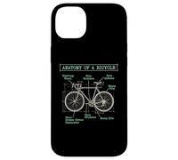 Custodia per iPhone 14 Plus Diagramma divertente di anatomia della bicicletta Giornata mondiale della bici umorismo del ciclista