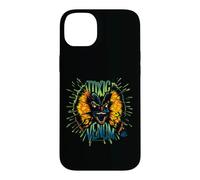 Custodia per iPhone 14 Plus Dilofosauro veleno tossico al neon di Jurassic Park