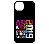 Custodia per iPhone 14 Plus DINO 2019 JUST A BOY WHO LOVES DINOSAURIER 7 Compleanno