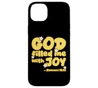 Custodia per iPhone 14 Plus Dio mi ha riempito di gioia Versi Bibbia Affermazione Christian Kid