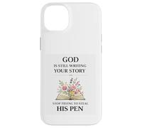 Custodia per iPhone 14 Plus Dio scrive ancora la storia cristiana Inspirational Speranza Fede