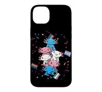 Custodia per iPhone 14 Plus Diritti Delle Persone Transgender Axolotl Queer Kawaii Lgbtq