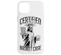 Custodia per iPhone 14 Plus Disc Golf - Cestino certificato Statua della Libertà, scheletro