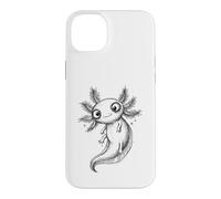 Custodia per iPhone 14 Plus Disegno disegnato a mano carino Axolotl Doodle Line Art Pet Drawing