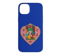 Custodia per iPhone 14 Plus Disney Beauty and the Beast Belle Stained Glass Rose Heart