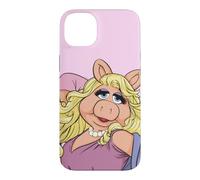 Custodia per iPhone 14 Plus Disney The Muppets Miss Piggy Big Face Pink
