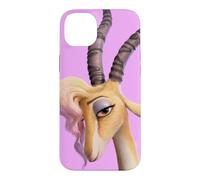 Custodia per iPhone 14 Plus Disney Zootopia 2 Gazelle Pop Star Big Face Purple-Pink