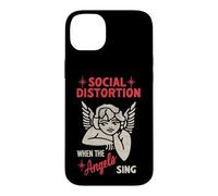 Custodia per iPhone 14 Plus Distorsione sociale ufficiale quando gli angeli cantano