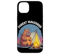 Custodia per iPhone 14 Plus Divertente capibara della foresta per gli amanti dei vagabondi e dei capibara
