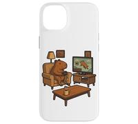 Custodia per iPhone 14 Plus Divertente Capybara Gamer Meme Accogliente Animale Gioco Scherzo Retro Gioco