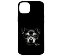 Custodia per iPhone 14 Plus Divertente chihuahua che fuma cane stile retrò umorismo design