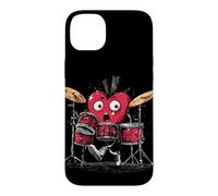 Custodia per iPhone 14 Plus Divertente costume a forma di cuore per gli amanti dei ritmi e della batteria