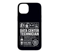 Custodia per iPhone 14 Plus Divertente Data Center Tecnico Sarcastico IT Etichetta Avvertimento