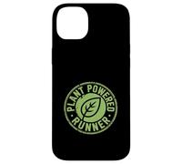 Custodia per iPhone 14 Plus Divertente distintivo circolare con scritta "Plant Powered Runner