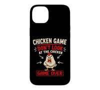 Custodia per iPhone 14 Plus Divertente gioco di pollo non guardare lo scherzo dei bambini di pollo