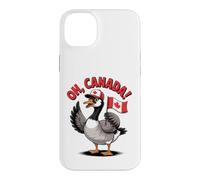 Custodia per iPhone 14 Plus Divertente Oh Canada Bandiera Oca Canadese Holding Flag Cartoon