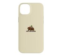 Custodia per iPhone 14 Plus Divertente rana che cavalca l'orso questo è un meme indignazione