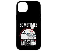 Custodia per iPhone 14 Plus Divertente regalo da bowling Sometimes I Hear Ten Pin Ridere