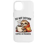 Custodia per iPhone 14 Plus Do Not Disturb Coffee Sloth Cute Funny Morning Mood tees