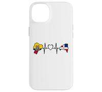 Custodia per iPhone 14 Plus Dominican Ecuadorian Heartbeat Ecuador Flag Heritage