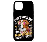 Custodia per iPhone 14 Plus Don't Rush Me My Saint Bernard Comes First