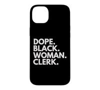Custodia per iPhone 14 Plus Dope Black Woman Clerk Donne afroamericane Impiegati