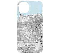 Custodia per iPhone 14 Plus Dove tutto è iniziato - Mappa della città di San Francisco
