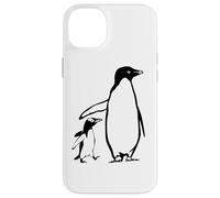 Custodia per iPhone 14 Plus Due pinguini padre e il bambino pinguino