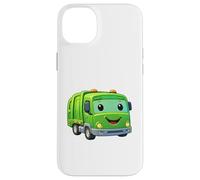 Custodia per iPhone 14 Plus Dumpy The Garbage Truck Sorridente Personaggio Design per Bambini