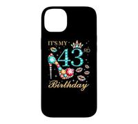 Custodia per iPhone 14 Plus È il mio 43esimo compleanno Carina reginetta del compleanno di 43 anni