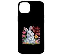 Custodia per iPhone 14 Plus Easter Vibes Only Cute Spring Bunny Eggs - Citazione positiva