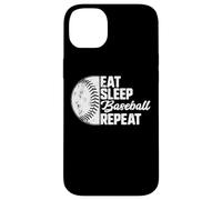 Custodia per iPhone 14 Plus Eat Sleep Baseball Repeat Softball Catcher Batter Baseballer