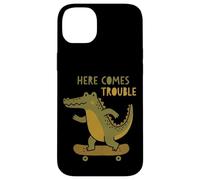 Custodia per iPhone 14 Plus Ecco che arriva il problema Crocodile Skateboard Skateboard