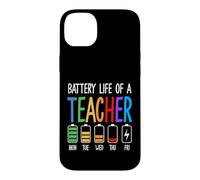 Custodia per iPhone 14 Plus Educatore divertente della settimana della scuola di vita della batteria dell'insegnante