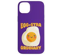 Custodia per iPhone 14 Plus Egg-Stra, simpatico gioco di parole a forma di uovo fritto