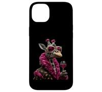 Custodia per iPhone 14 Plus Elegante ritratto di leone moda felino vino grafico
