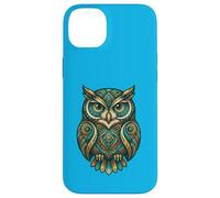 Custodia per iPhone 14 Plus Elemental Folk Art Owl Symmetrical Mandala Bird Graphic