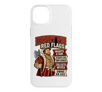 Custodia per iPhone 14 Plus Enrico VIII Bandiere Rosse Divertente Tudor Storia Inglese