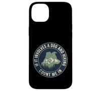 Custodia per iPhone 14 Plus Escursionismo Cane Count Me In Trekking All'aperto