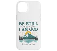 Custodia per iPhone 14 Plus Essere fermo e sapere - Salmo 46:10 Retro Mountain Christian