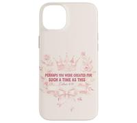 Custodia per iPhone 14 Plus Ester 4 14 Versi cristiani Corona floreale Regina Fede