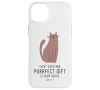 Custodia per iPhone 14 Plus Every Good & Purrfect (Gift) is From Above - James 1:17 Cat