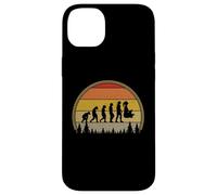 Custodia per iPhone 14 Plus Evolution Meditation - Maglietta da yoga, in stile vintage, design Sunset